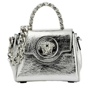 Versace - Women's La Medusa Metallic Top Handle Handbag